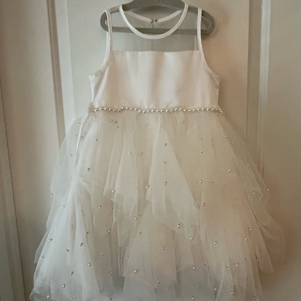 American Princess Ivory Dress with Pearl Details